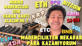 EKRAN KARTI MADENCİLİĞİ MİNİNG KRİPTO MADENCİLİĞİ İÇİN EKRAN KARTI VEYA RİĞ hayallerinierteleme [upl. by Idoj]