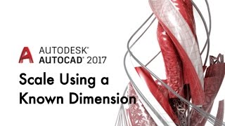 Scale Using a Known Dimension Reference Scale  AutoCAD 2017 [upl. by Colier330]