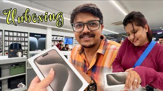 The BEST MOMENTS come in pairs ❤️ Unboxing the New IPhone 15pro max iphone15promax newyear [upl. by Cherida736]