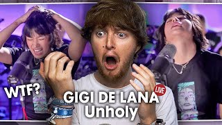 SHES POSSESSED Gigi De Lana  Unholy Cover  Vocals Reaction [upl. by Lenhart]