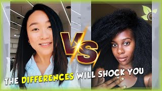 The difference between AFRO and EAST ASIAN hair [upl. by Natalee]