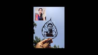 Leaf drawing and cutting 🍁😍  selection peepal leaf  art shorts leafart drawing [upl. by Esinart]