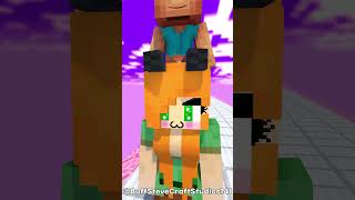 LOVE RUN Help Alex Save Baby Steve from Bad Entity Girl  Minecraft Animation minecraft shorts [upl. by Abihsat797]