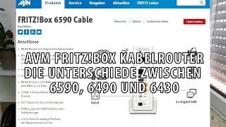 AVM FRITZBox Kabelrouter Unterschiede zwischen 6590 6490 und 6430 im Vergleich [upl. by Semajwerdna987]