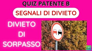 SPIEGAZIONE QUIZ PATENTE B  DIVIETO DI SORPASSO  PATENTI STELLARI [upl. by Sevy]