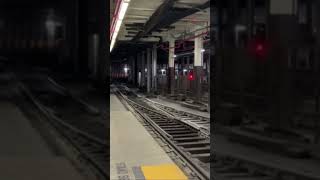 NJT Newark Light Rail Grove Street Bound Kinkisharyo LRV Departs Penn Station njtransit railfans [upl. by Nallak]