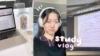 study vlog 🍥 busy uni life going to class lots of note taking amp coffee [upl. by Ibrik679]