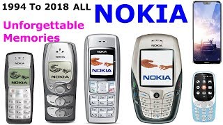 Nokia unforgettable memory  ALL Nokia Mobils 1994 to 2018 [upl. by Yborian697]