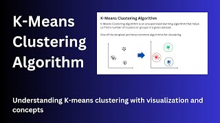 Understanding KMeans clustering with visualization and concepts [upl. by Winona]