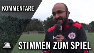 Die Stimmen zum Spiel Hamburger SV  FC St Pauli U15 CJunioren Regionalliga Nord  ELBKICKTV [upl. by Lilaj]