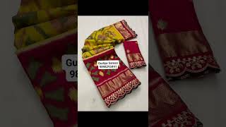 Silk Patola Print Work Border Saree [upl. by Yim]