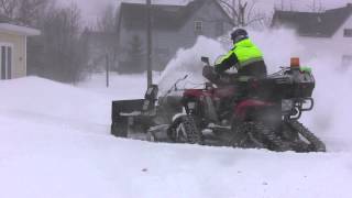 Snowblower ATV on Tracks [upl. by Ruamaj552]