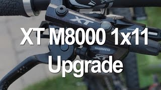 1 x 11 Speed XT M8000 UPGRADE Install HowTo Ride Impressions ISpec II 1142t GS RD [upl. by Einnor130]