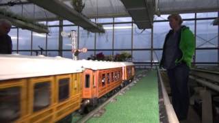 Vintage 0 gauge tinplate live steam Trains at Greenhouse Days 2016 [upl. by Eirlav297]