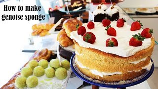 How to make Genoise sponge cake vanilla recipes [upl. by Yrro]