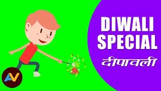 Diwali Animation  Free Footage  Diwali with Modi  Diwali Green screen [upl. by Gariepy]