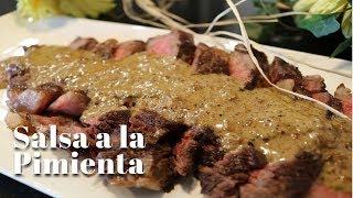 Salsa a la Pimienta Para Acompañar Carnes  Cena Romantica En Casa [upl. by Amehsat954]