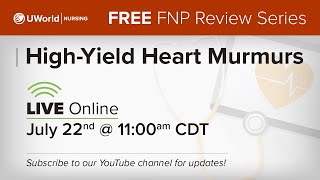 FNP Live Review  Highyield Heart Murmurs [upl. by Eibur]