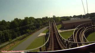 Hurler POV Front Carowinds Carolina Wooden Roller Coaster [upl. by Avrit]