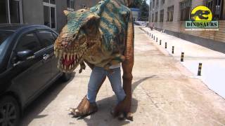 How Dinosaur Costume And Animatronic Dinosaur Pterodactyl Making Movements [upl. by Selin]