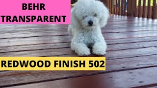 Behr Transparent Redwood Finish 502  Staining My Wooden Deck DIY [upl. by Luanne]