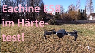 Eachine E58  DroneX Pro Test Reichweite Flugzeit Foto Video Funktionen [upl. by Ferdinana444]