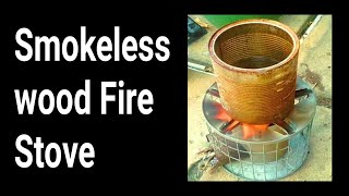 Smokeless wood Fire Rocket Stove [upl. by Lsil]