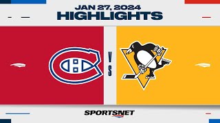 NHL Highlights  Canadiens vs Penguins  January 27 2024 [upl. by Unders9]