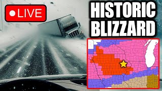 Insane Bomb Cyclone Causes Major Blizzard In Iowa  LIVE is happened Part 1 [upl. by Airdnas620]