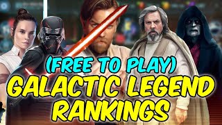 Every GL Ranked Free To Play SWGOH [upl. by Ellehcen937]