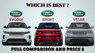 2024 Range Rover Evoque vs 2024 Range Rover Sport vs 2024 Range Rover Velar  Which is better [upl. by Schluter]