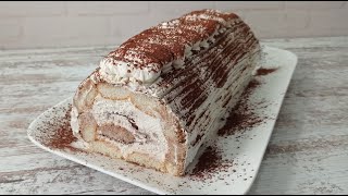 Ohne Eier und ohne BACKEN TIRAMISU ROLLE In 10 Minuten Schnell und Lecker  29 [upl. by Esmond]