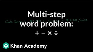 Multistep word problem with addition subtraction and multiplication  PreAlgebra  Khan Academy [upl. by Rosemaria]