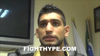 AMIR KHAN SAYS HE WONT FIGHT KELL BROOK BECAUSE HES VERY DISRESPECTFUL quotHES NOT ON MY LEVELquot [upl. by Aiehtela]