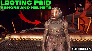 Looting Paid Armor and Helmets in Star Citizen 323 [upl. by Enelaj]