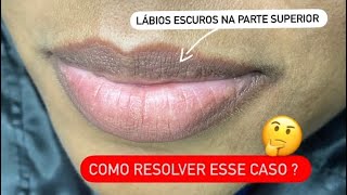 Neutralização de Lábios Escuros com diferentes tons  Micropigmentação Labial [upl. by Nonnahc]