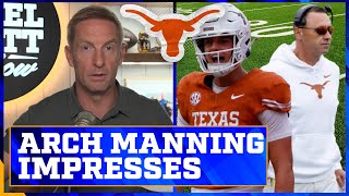 Texas Longhorns Arch Manning shines with five touchdowns in 567 win  Joel Klatt Show [upl. by Ettenay]