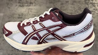 Asics Gel1130 White Maroon Banner Shoes [upl. by Ynnos]