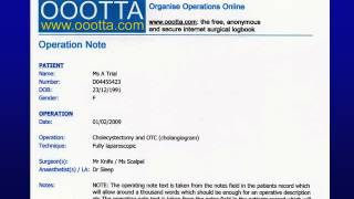 OOOTTA free anonymous online surgical logbook [upl. by Haonam]