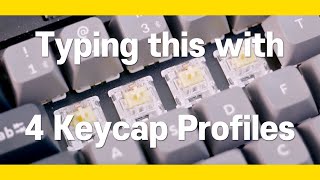 Keychron Banana switches sound test with 4 types of keycap profiles [upl. by Taddeo]