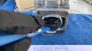 Zenoah G320rc explaining port matching How to Exhaust and intake timing [upl. by Anatlus]