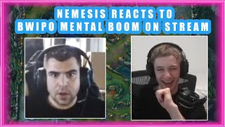 Nemesis Reacts to BWIPO MENTAL BOOM on Stream 👀 [upl. by Faulkner]