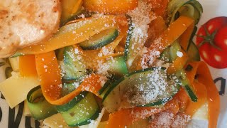 Tagliatelles de courgettes Tagliatelles de carottes Repas sain et rapide Idéal pour les enfants [upl. by Arleen]