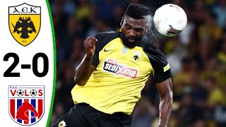 AEK Athens vs Volos 20 All Goals and Extended Highlights [upl. by Vivianna]