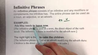 Infinitives [upl. by Idnis]