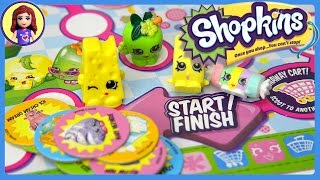 Shopkins Supermarket Scramble Board Game Review and Play  Kids Toys  Two exclusive shopkins [upl. by Ecadnarb]