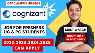 Cognizant Hiring 🔥 2024  Cognizant Off Campus Hiring  Job For Freshers  Apply Now 👇 [upl. by Dodi]