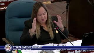 37th Guam Legislature FY2024 Budget Session  August 15 2023 AM [upl. by Enenaej]