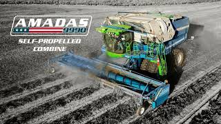 AMADAS Industries  9990 SelfPropelled Combine [upl. by Anilasor683]