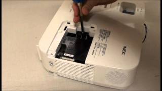 Changing the bulb and filters on an NEC NP610 projector [upl. by Laverne]